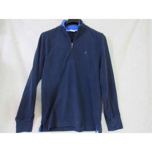 Brooks Brothers Other - Brooks‎ Brothers 1818  1/4 Zip Blue Cotton Sweater Sz M